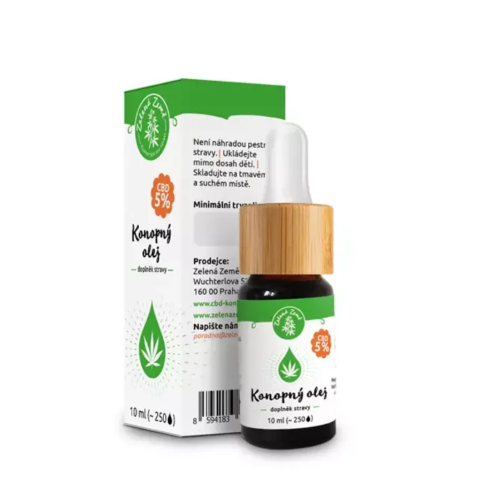 Zelená Země CBD Konopný olej 5% 10 ml